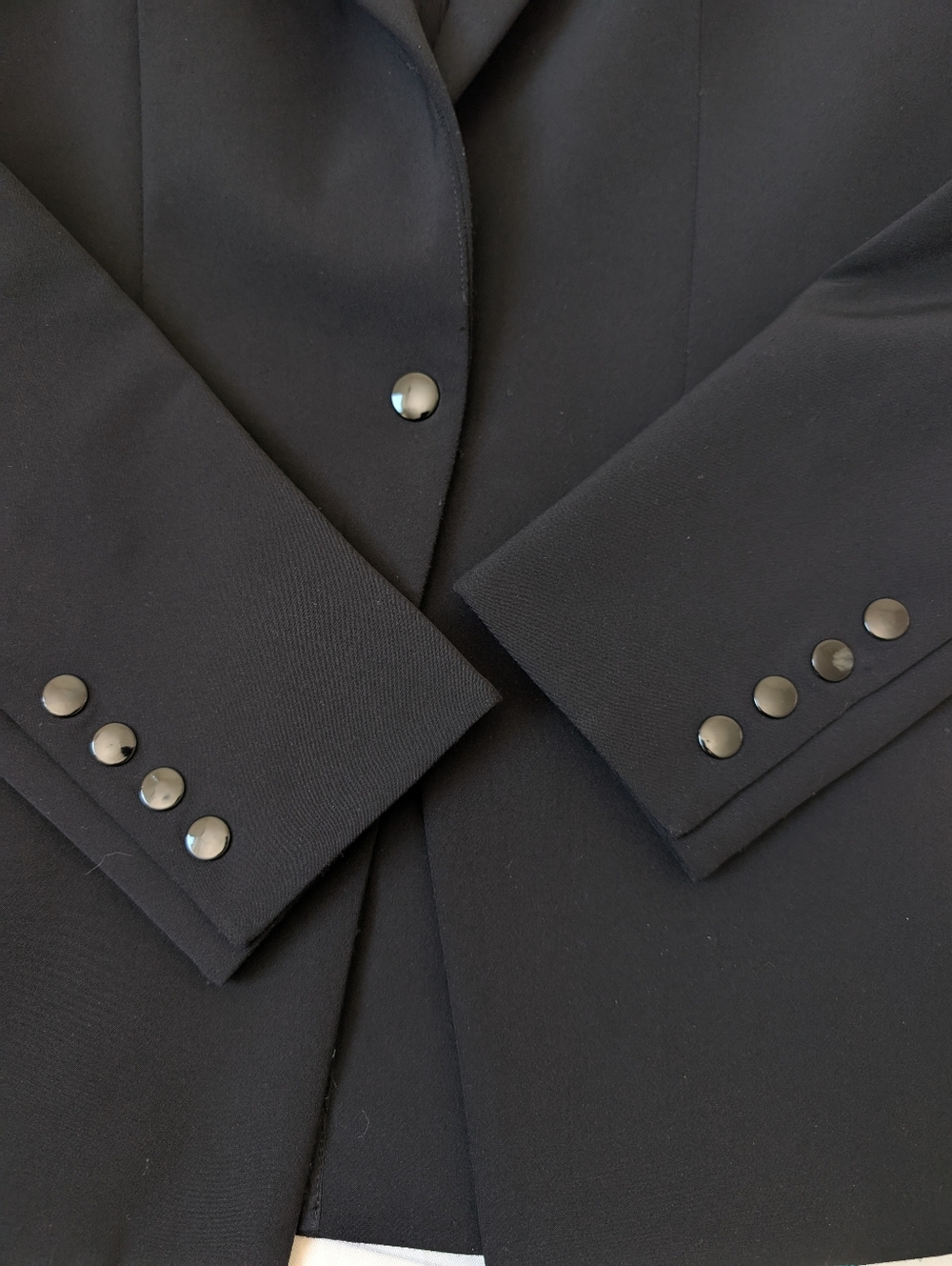 Veronica Beard Scuba Dickey Jacket Blazer Stretch Black Size 2 - Picture 7 of 11